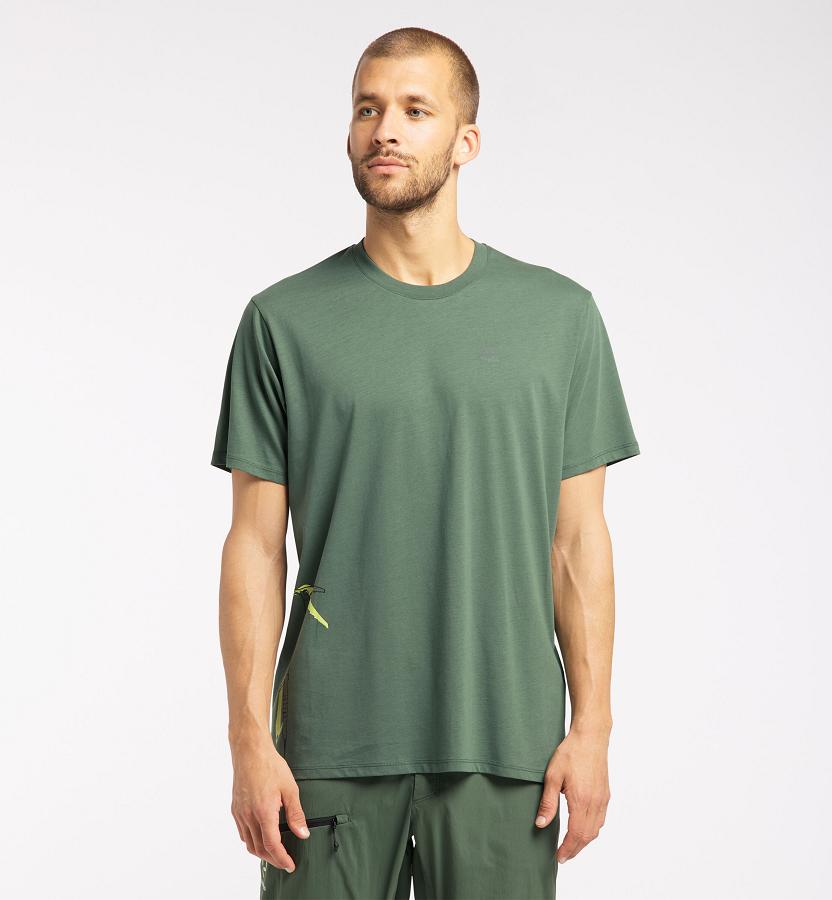 Haglöfs Mens Camp T-Shirt Dark Green New Zealand 24098HQJR